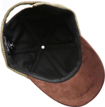 Wool Baseball Cap with Suede Peak