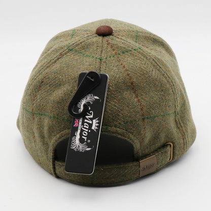 Wool Baseball Cap with Suede Peak