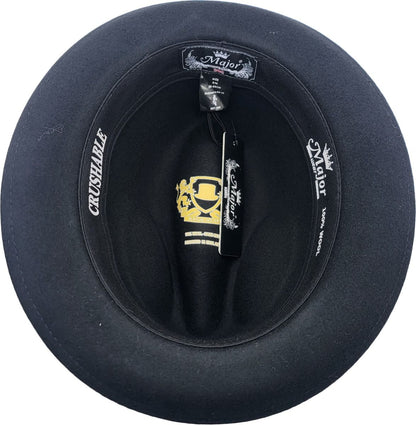 Wool Felt Short Brim Trilby Hat