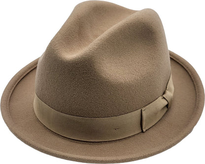 Wool Felt Short Brim Trilby Hat
