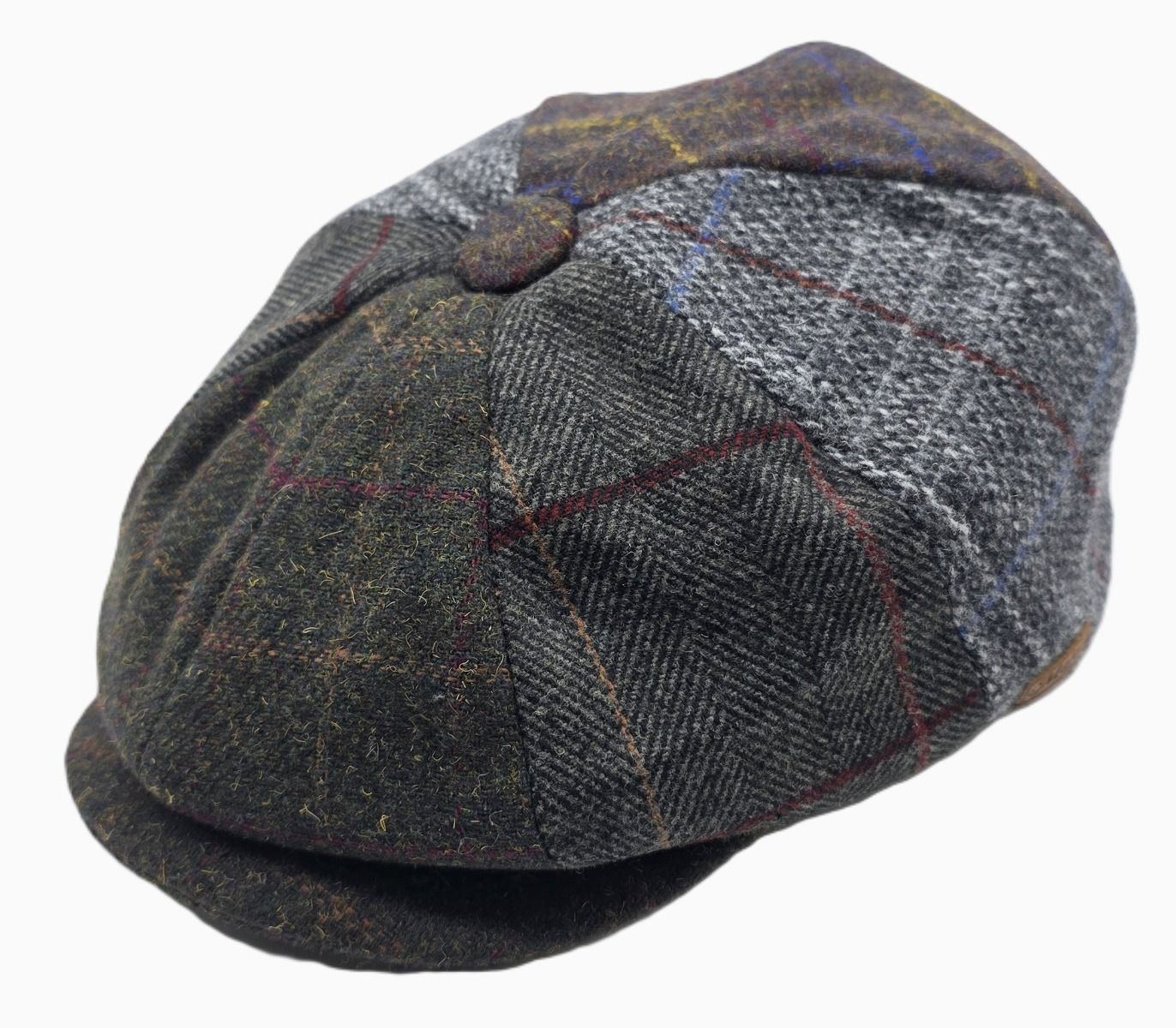 Wool Patchwork Newsboy Cap
