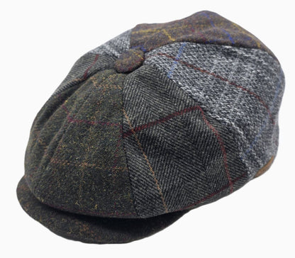 Wool Patchwork Newsboy Cap