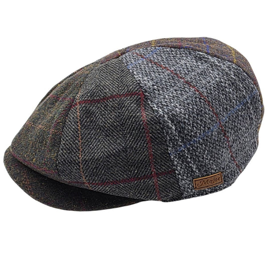 Wool Patchwork Newsboy Cap